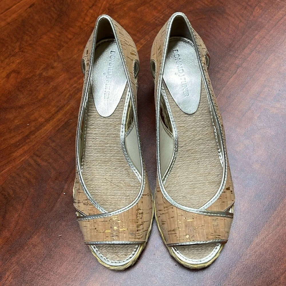 Donald J pliner Coraa Cork Espadrilles wedge sandals